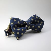 蝶ネクタイ　Import fabric　アメリカ国旗　イタリア製ビンテージファブリック　上京蝶帯 #880