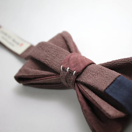 蝶ネクタイ　KIMONO fabric　青海波文様　上京蝶帯