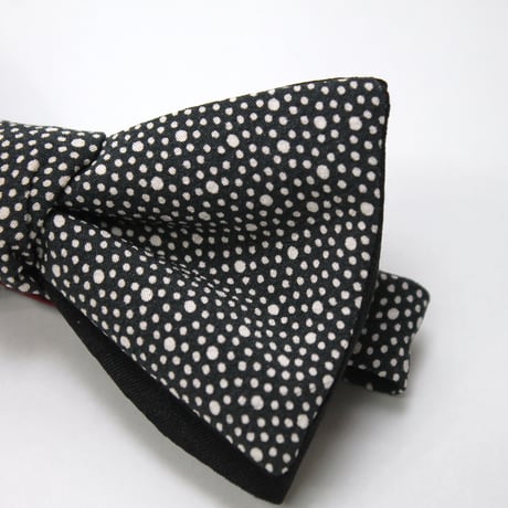 蝶ネクタイ　KIMONO fabric　型友禅　水玉模様　上京蝶帯 #596