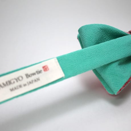 蝶ネクタイ　KIMONO fabric　青海波文様　上京蝶帯 #410