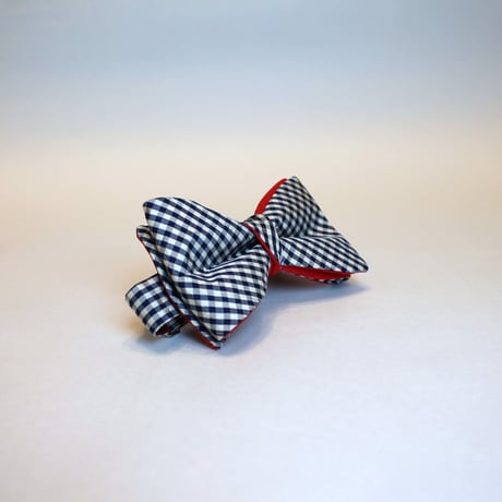 蝶ネクタイ Kids KIMONO fabric 弁慶格子  #kids004