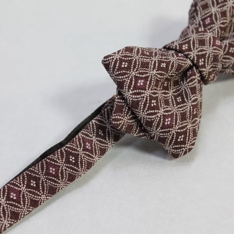 蝶ネクタイ　KIMONO fabric　西陣織 七宝花菱 PT