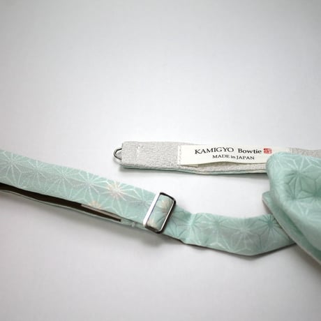 蝶ネクタイ　KIMONO fabric　麻の葉文様 　上京蝶帯
