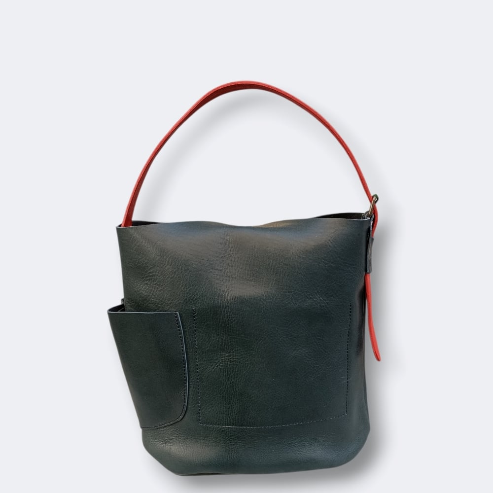 OR901M】通勤通学におススメ！A4対応バケツ型トートバッグ(M)ネイビー