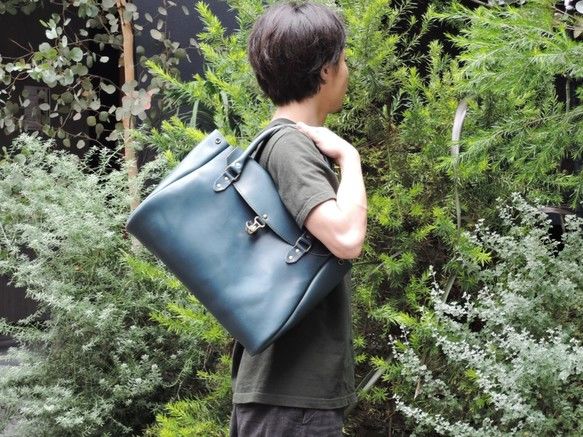 OR513tM】大容量 ボストンバッグ(M) 栃木レザー ネイビー【ORZO】 | ORZO