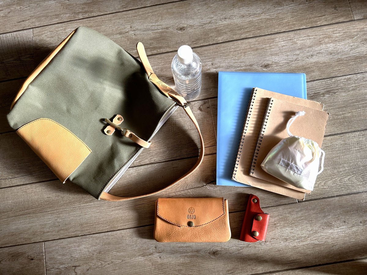 ≪web限定≫ 【ORZO】8号帆布＆ヌメ革 ワンショルダートート BAG