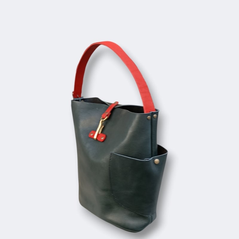 OR901M】通勤通学におススメ！A4対応バケツ型トートバッグ(M)ネイビー