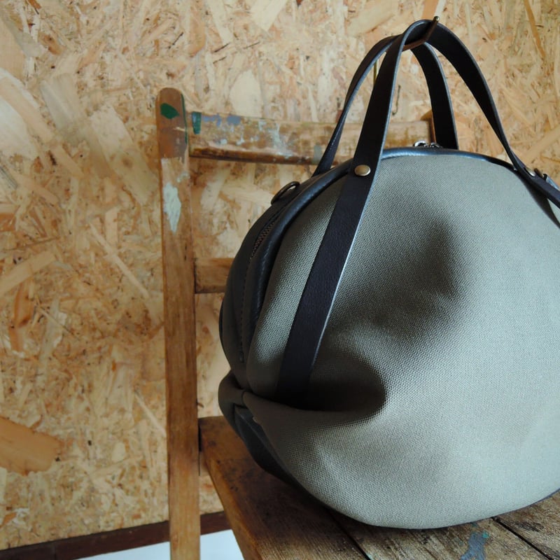 ぽむら　ボストンショルダーバッグ（L）　帆布 Boston Bag | Fuku