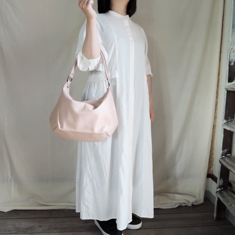 nil】レザー ワン ショルダー バッグ ベージュピンク nl-027 S nil】レザー ワン ショルダー バッグ ベージュピンク nl-027 S