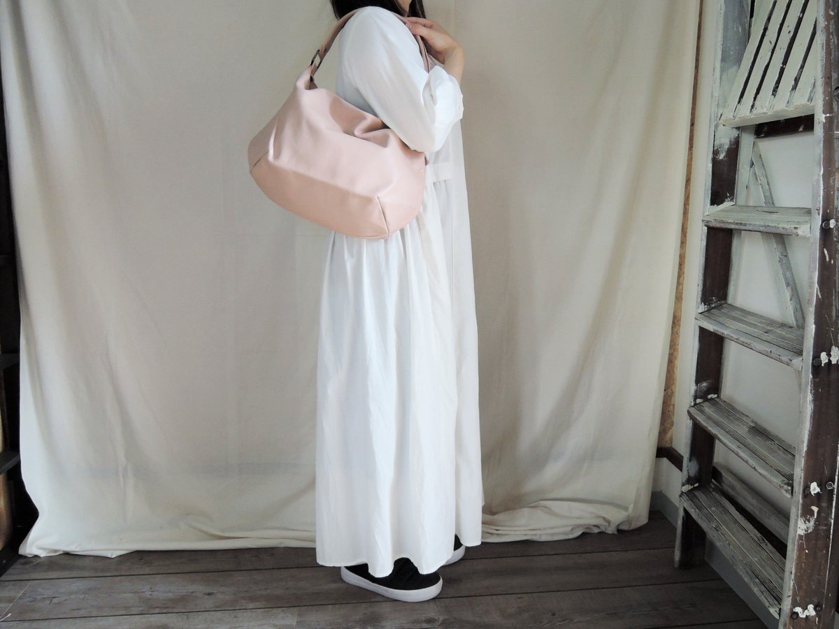 nil】レザー ワン ショルダー バッグ ベージュピンク nl-027 S