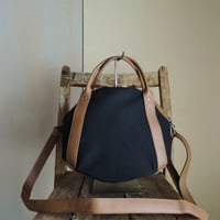 【top531】《在庫あり限定商品》帆布×レザー きれいめ2wayボストンバッグ ブラック【ORZO】