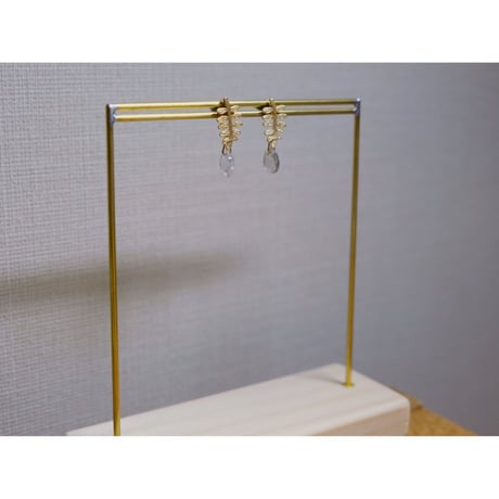 リーフとクリスタルのピアス