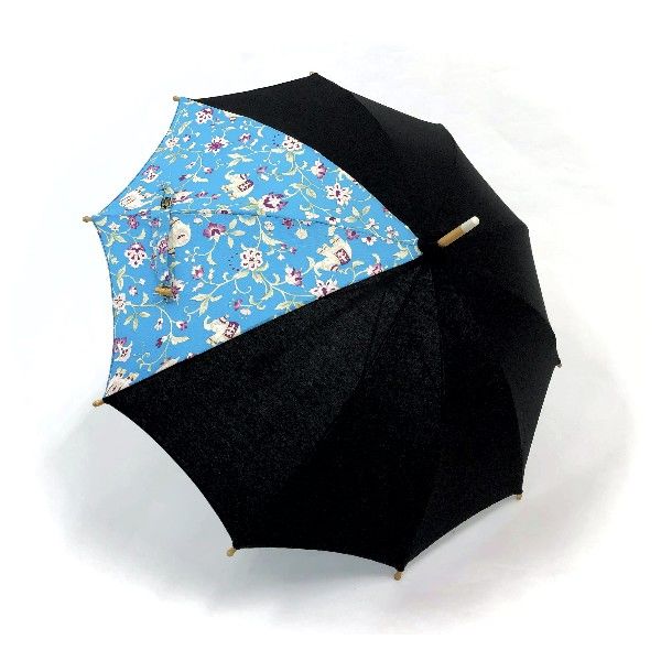 日傘 岡重 持ち手バンブー レディース日傘 UVカット 長傘 岡重日傘