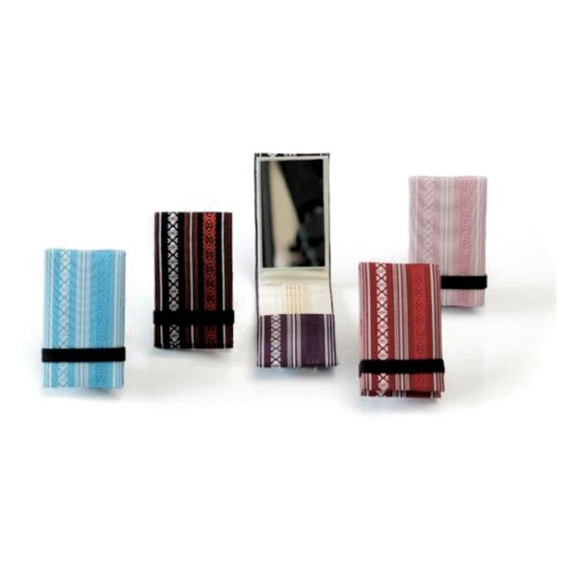 鏡付き楊枝入れ 博多織 ミラー コンパクト エチケットグッズ おしゃれ