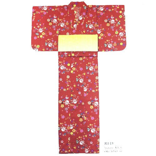 倖田來未 浴衣 レディース ゆかた おしゃれ 髑髏 スカル レッド系