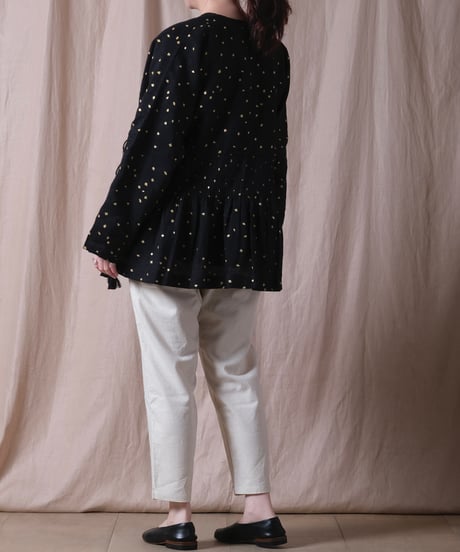 【BUNON】 Embroidery Cache-coeur Blouse