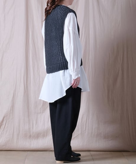 【PARIS DE AOUNE】ネパール手編みKNIT ベスト/PA260KN023