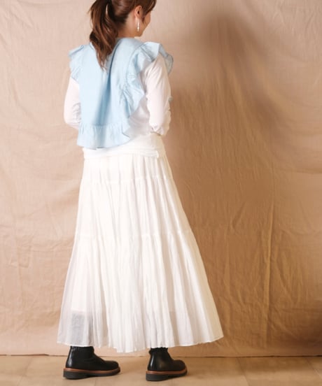 【BUNON】Pin Tuck Ruffle Collar/BN2477