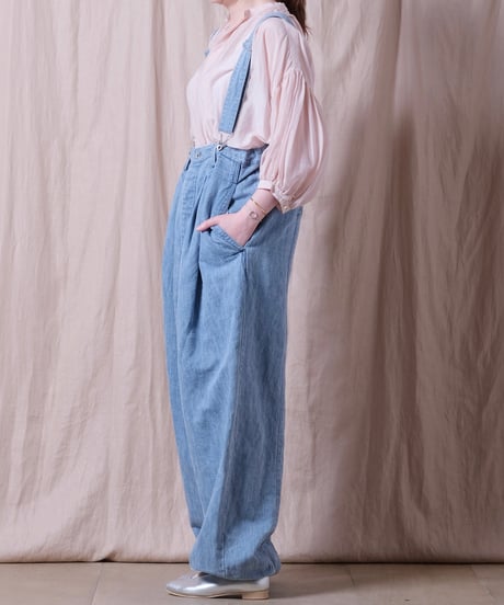 【suzuki takayuki】salopette ll / denim（bleached）