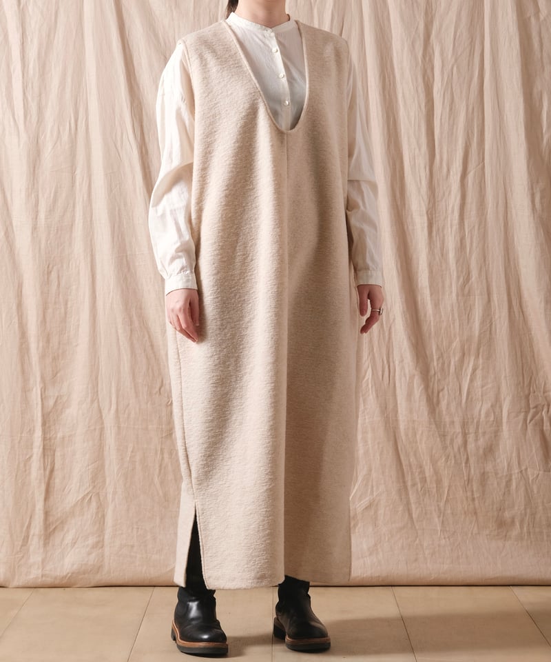 PARIS DE AOUNE】スライバーニット ジャンパードレス/PA250CT009 |