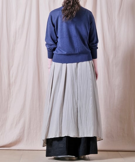 【UNIVERSAL TISSU】French Pure Linen クルーネックカーディガン/UT262KN001