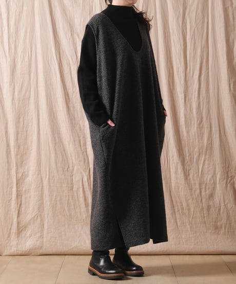 2026年12月上旬入荷予定【PARIS DE AOUNE】スライバーニット ジャンパードレス/PA250CT009/2026年12月上旬入荷予定