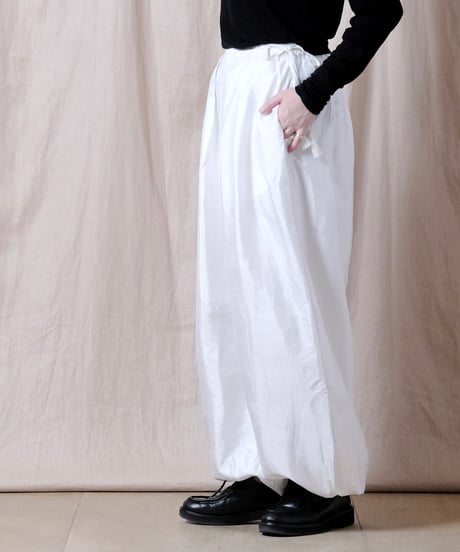 【BUNON】 Khadi Silk Tuck Gather Balloon Pants
