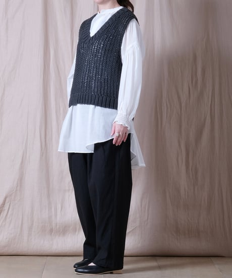 【PARIS DE AOUNE】ネパール手編みKNIT ベスト/PA260KN023