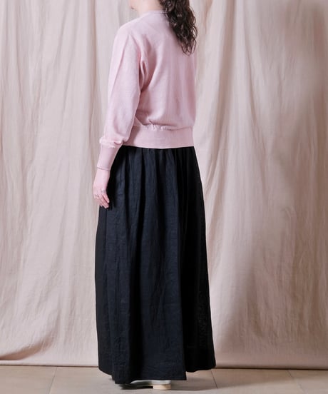 【UNIVERSAL TISSU】French Pure Linen クルーネックカーディガン/UT262KN001