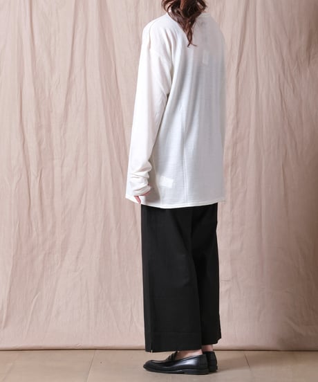 【TISSU】ウォッシャブルウール天竺 クルーネックプルオーバー/2サイズ展開/TS233CT092