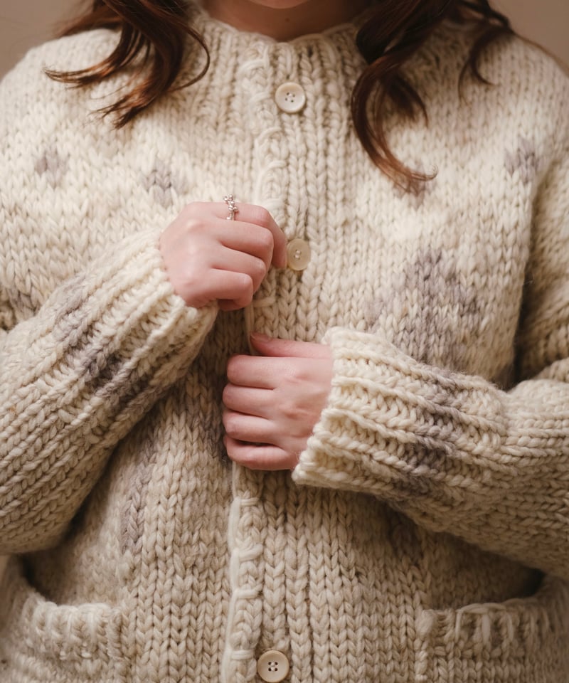 スズキタカユキ suzuki takayukiニットカーデ ィガン suzuki takayuki】hand-knitted cardigan | cocuu
