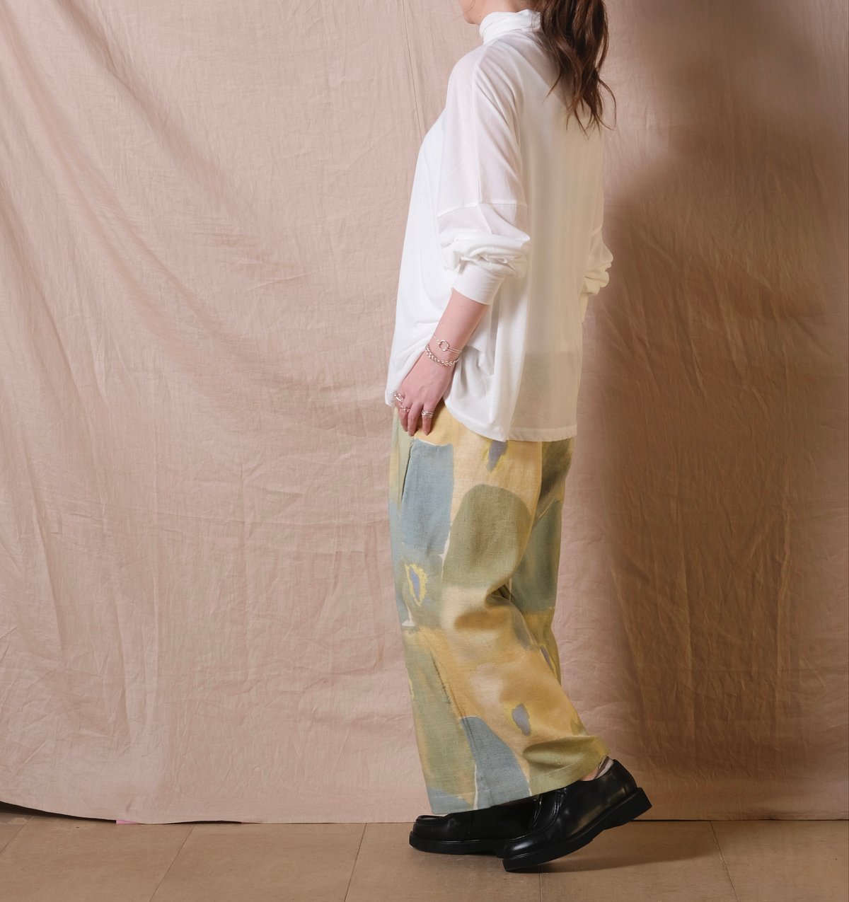 ブノン　パンツ BUNON】Embroidery Tuck pants | cocuu