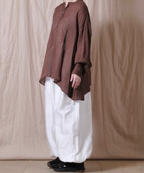 【BUNON】 Khadi Silk Tuck Gather Balloon Pants