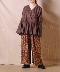 【BUNON】Embroidery Cache-coeur Blouse