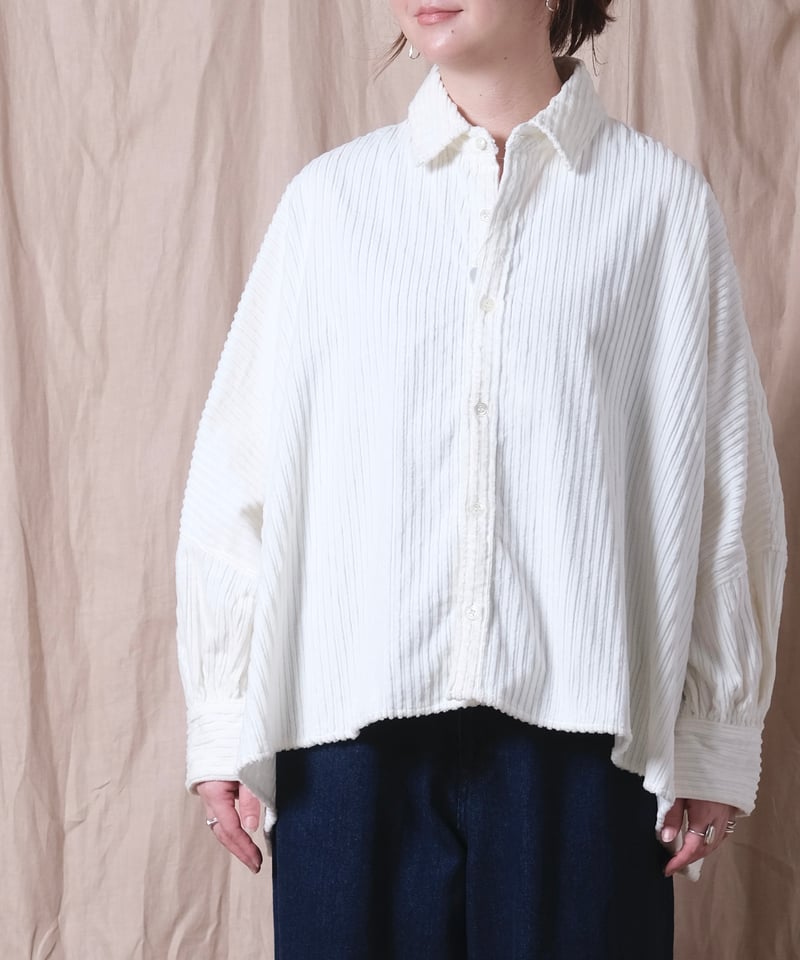 UNIVERSAL TISSU コーデュロイ長袖シャツ UNIVERSAL TISSU｜ ユニヴァーサルティシュ｜コーデュロイシャツドレス