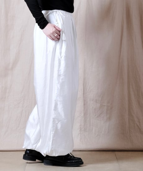 【BUNON】 Khadi Silk Tuck Gather Balloon Pants