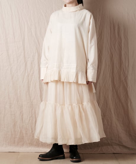【BUNON】Embroidery Layered Skirt /BN2386