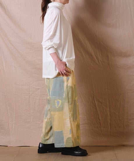 【BUNON】Embroidery Tuck pants