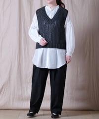 【PARIS DE AOUNE】ネパール手編みKNIT ベスト/PA260KN023