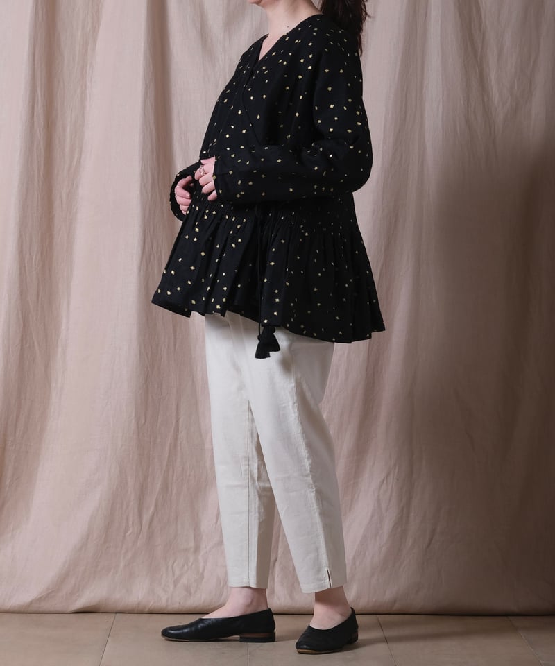 BUNON】 Embroidery Cache-coeur Blouse | cocuu