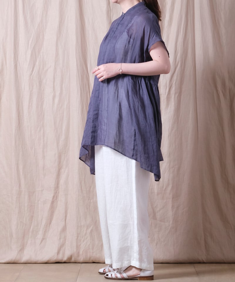 【完売品　新品タグ付き】スズキタカユキ　バンドスリーブチュニック　リネン　ピンク suzuki takayuki band-sleeve tunic （スズキタカユキ バンドスリーブ