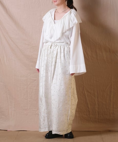 【BUNON】Embroidery Tuck pants /BN2467