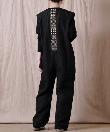 【BUNON】 Embroidery Overalls