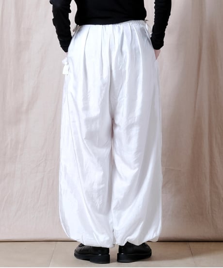 【BUNON】 Khadi Silk Tuck Gather Balloon Pants