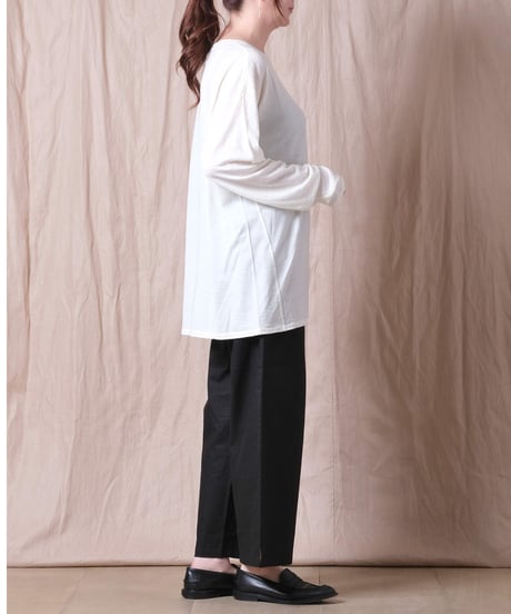 【TISSU】ウォッシャブルウール天竺 クルーネックプルオーバー/2サイズ展開/TS233CT092