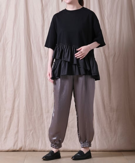 【PARIS DE AOUNE】Naia heavy satin ジョガーパンツ/PA250PT015