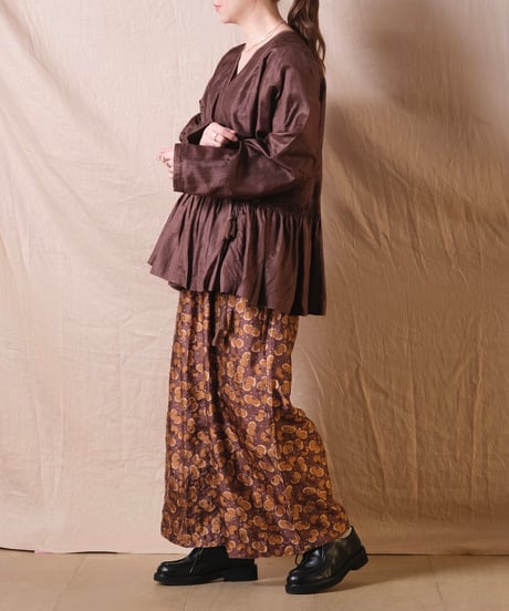 【BUNON】Embroidery Cache-coeur Blouse