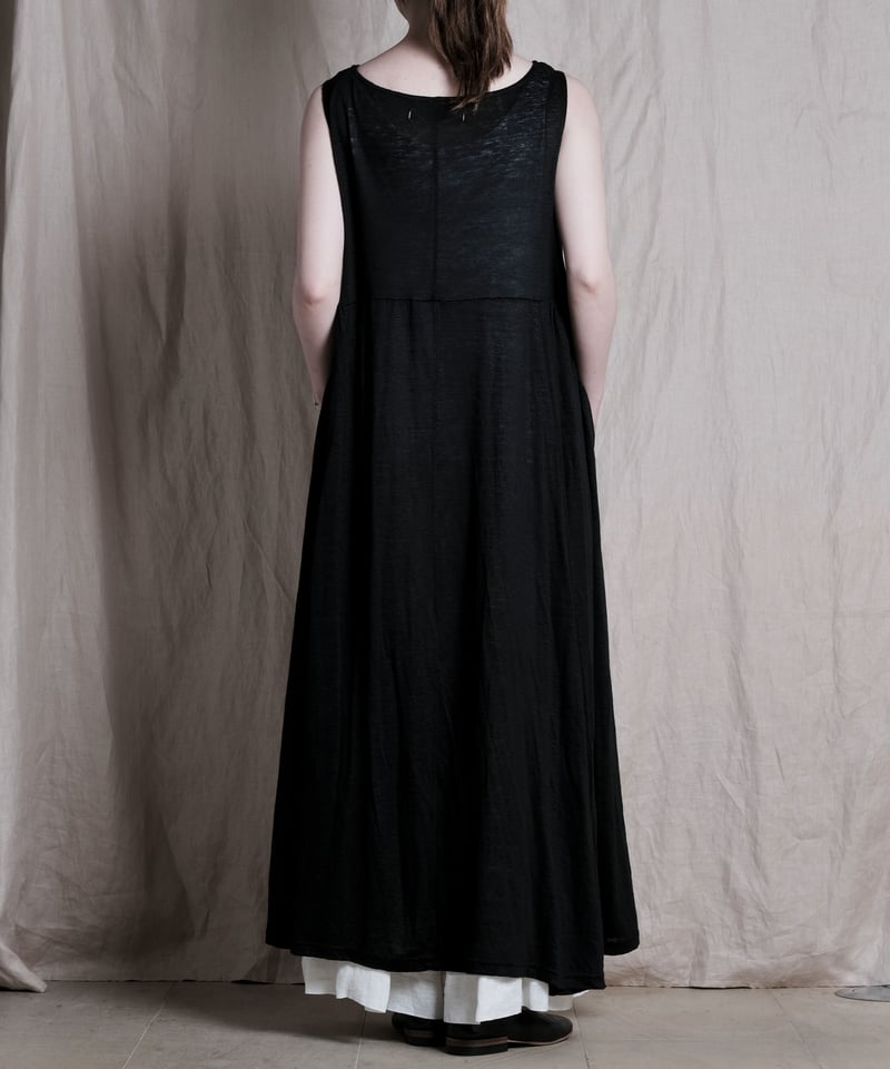 新品 suzuki takayuki linen dressワンピース ブラック suzuki takayuki linen dress black