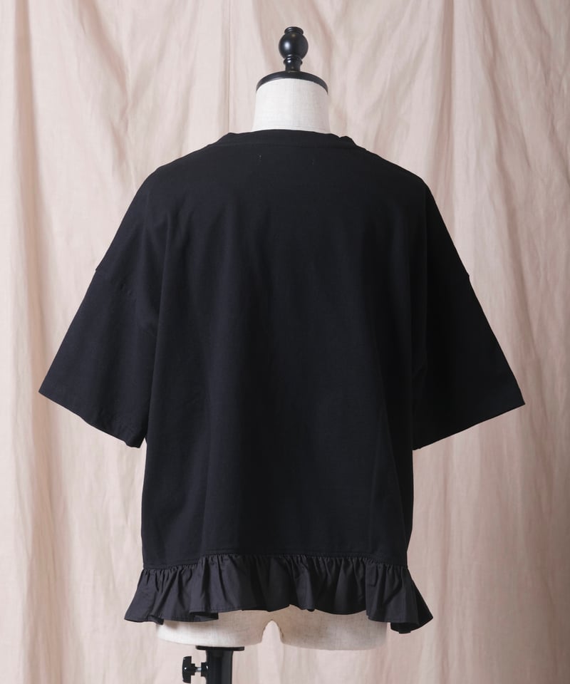 UNIVERSAL SEVEN】クラシック天竺 フリルTシャツ/US242CT026 | c