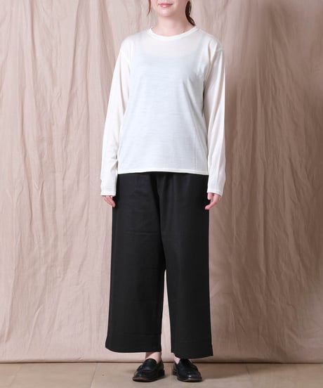 【TISSU】ウォッシャブルウール天竺 クルーネックプルオーバー/2サイズ展開/TS233CT092